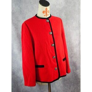 Trachten Aus Osterreich Von Mackintosh Red Wool Jacket Plaid Lining Medium EUC